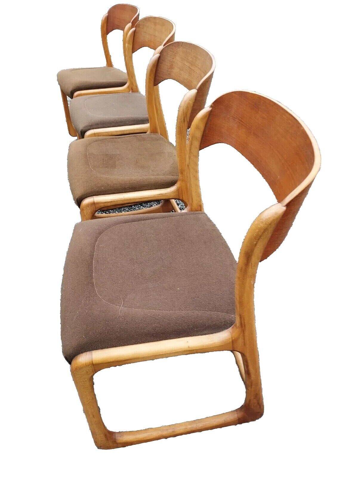 beech sled chairs x 4