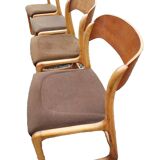 beech sled chairs x 4