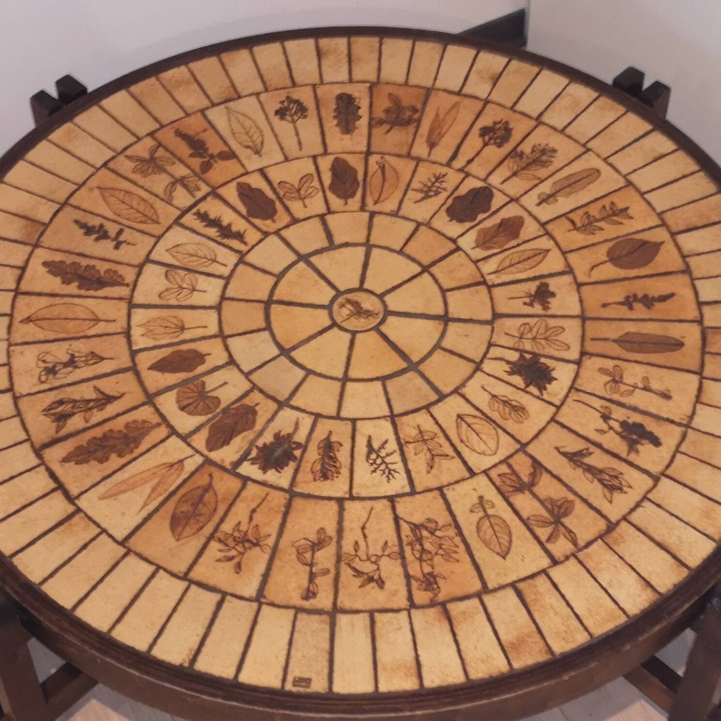 garrigue ceramic coffee table 1970 signed roger capron