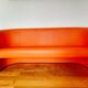 3-seater sofa, vintage orange Gulf bench