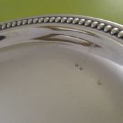 Oval silver-plated metal tray 33.5X24.5 Louis XVI style vintage very good condition