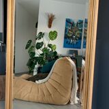 Beveled mirror gilded leaf XXth, 142x82 cm