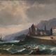 Tableau HST marine attributed to Charles Euphrasie Kuwasseg, 19th century.