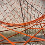 Orange lattice armchair