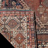 Persian Shiraz Qashqai Rug Ancient Nomadic Tribes: 1.57 X 2.25 Meters