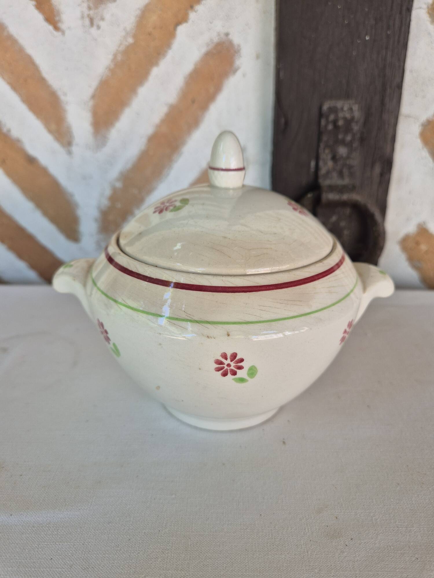 Gien Christiane sugar bowl + free saucer