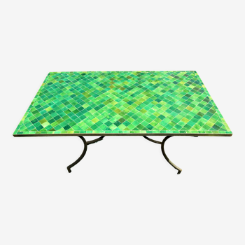 Green zellige table 160x90 cm