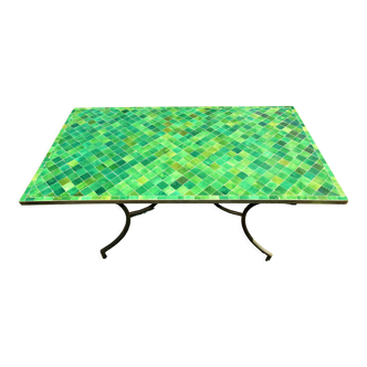 Green zellige table 160x90 cm