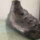 Vintage brutalist ceramic lamp base