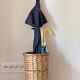 Porte-parapluie en rotin vintage