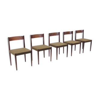 Set of 5 vintage dining chairs