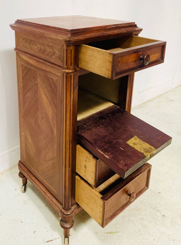 Chevet chiffonnier Napoléon III en palissandre XIX siècle