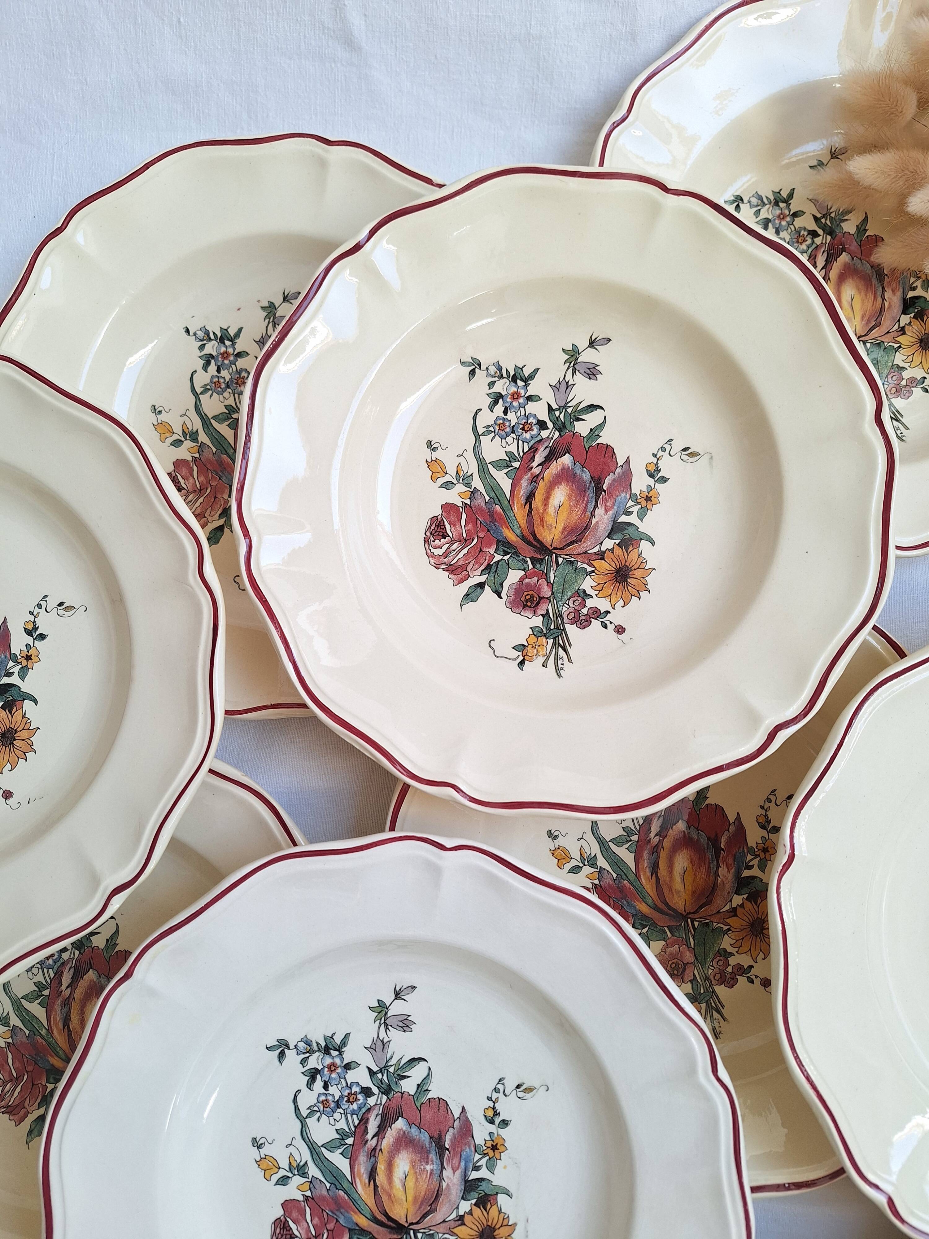 Deep plates Digoin Sarreguemines Model Loraine