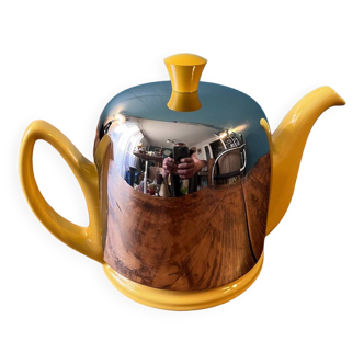 Théière jaune salam thé guy degrenne vintage 4 tasses