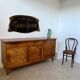 Old oak sideboard from the 1950s, vintage reconstruction period