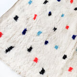 Berber carpet Beni Ouarain ecru with large colored polka dots 300x206cm