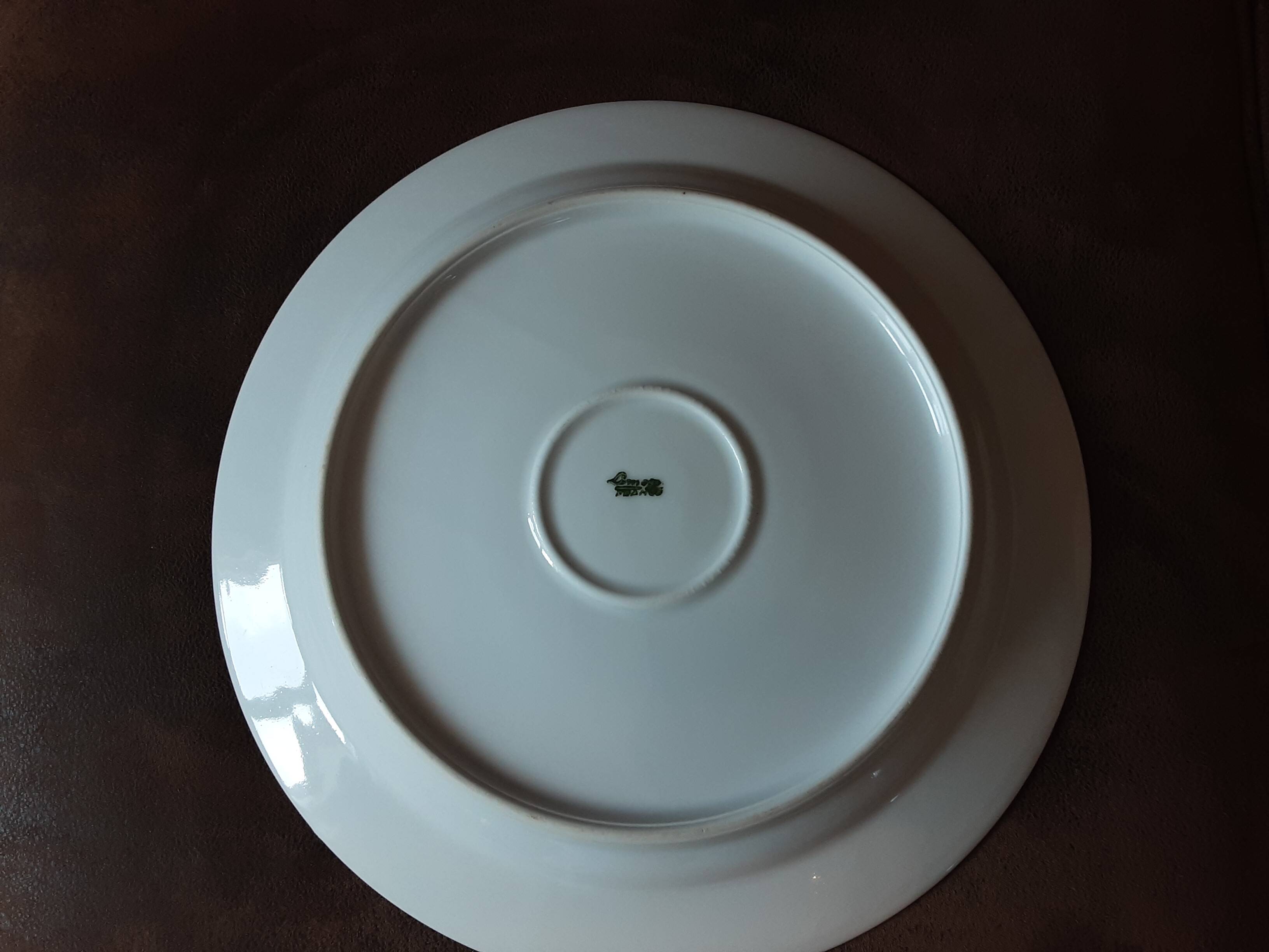 Large round Limoges porcelain dish