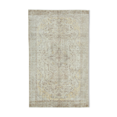 Tapis beige anatolien antique tissé à la main 166 x 269 cm