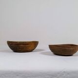 Swedish folk art, unique set of 2 farmer's bowls from the 19th century.
