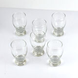 1990s 6 glasses Lausitzer Crystal Weisswasser Fruchtquell, Germany