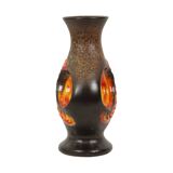 Rare Orange Fat Lava Vase West Germany Walter Gerhards 26cm
