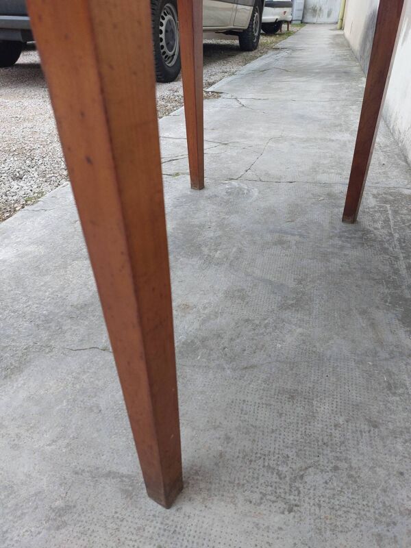 Table de ferme bureau en noyer massif -1m17