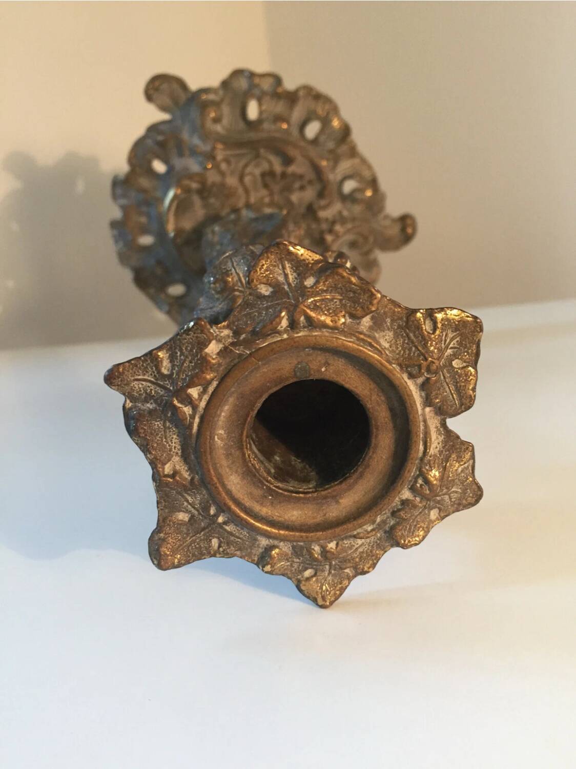 Bougeoir Néo Louis XV bronze vintage