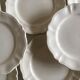 8 Sarreguemines ivory plates to gadroons 20cm