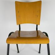 Marko school chair by Ynske Kooistra wood and metal 60s