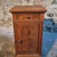 Antique French oak bedside table, early 20th century.