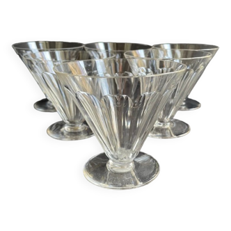 6 water glasses baccarat service rex – art deco