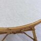 Table basse vintage ronde en rotin