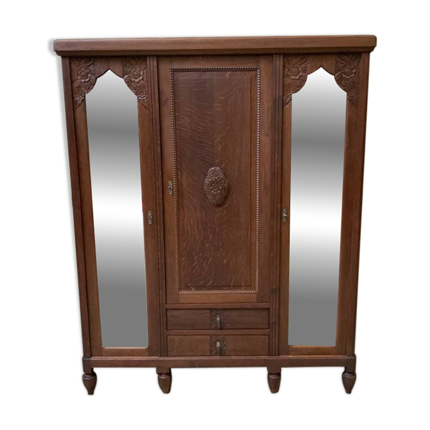 Antique Art Deco wardrobe, clothes cupboard