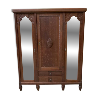 Antique Art Deco wardrobe, clothes cupboard