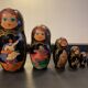 Series of 10 old Russian Matryoshka dolls