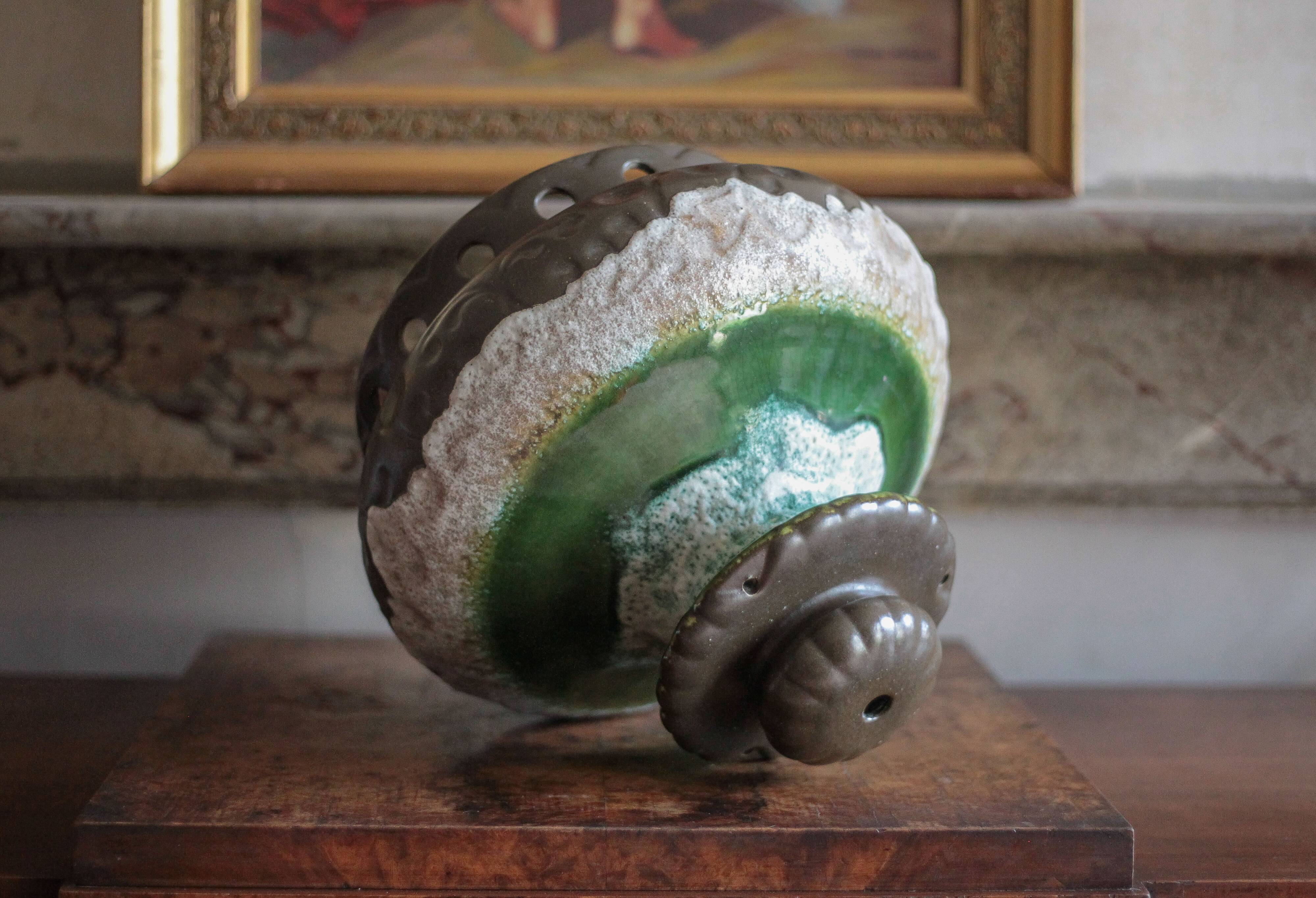 Vintage ceramic pendant light, ceramic lampshade, hanging lamp