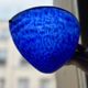 Sconces, signed, in satin blue glass paste from the 1930s