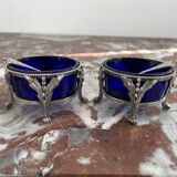 Pair of salerons in silver 925 goldsmith Antoine Cosson