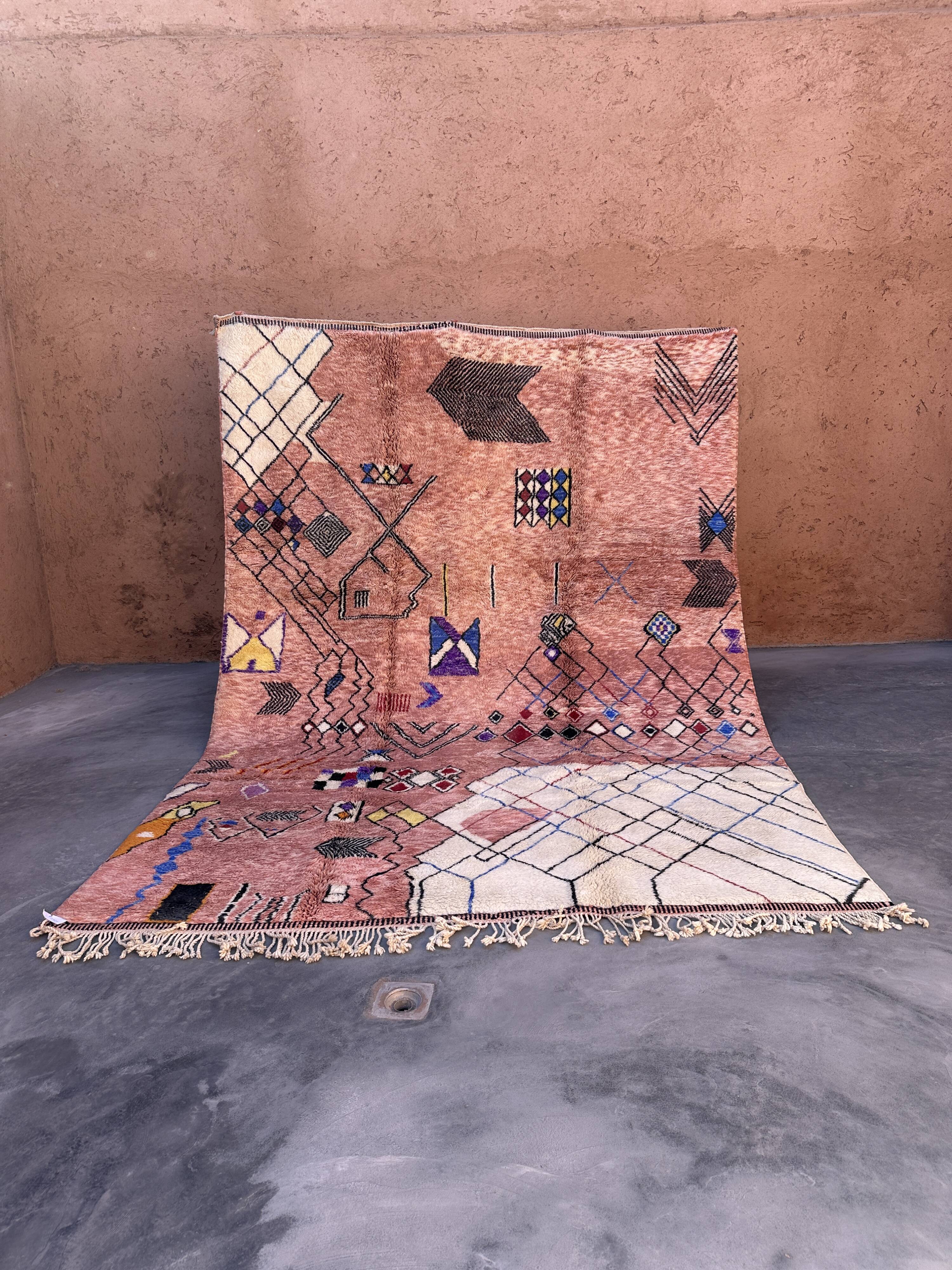 Colorful Beni M'Rirt Berber rug - 362 x 258 cm