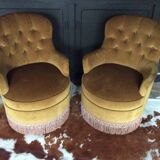 Pair of toad armchairs