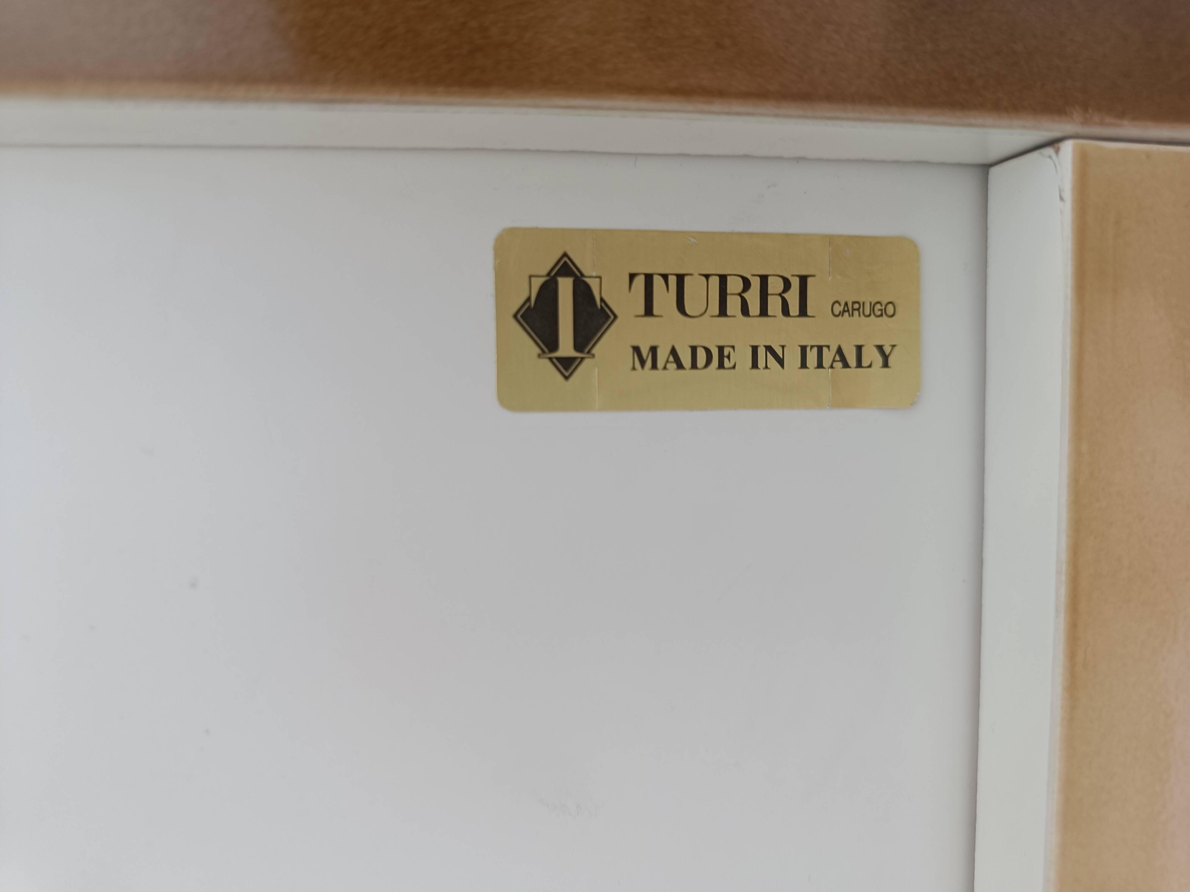 Vintage lacquered goatskin credenza, 1970s