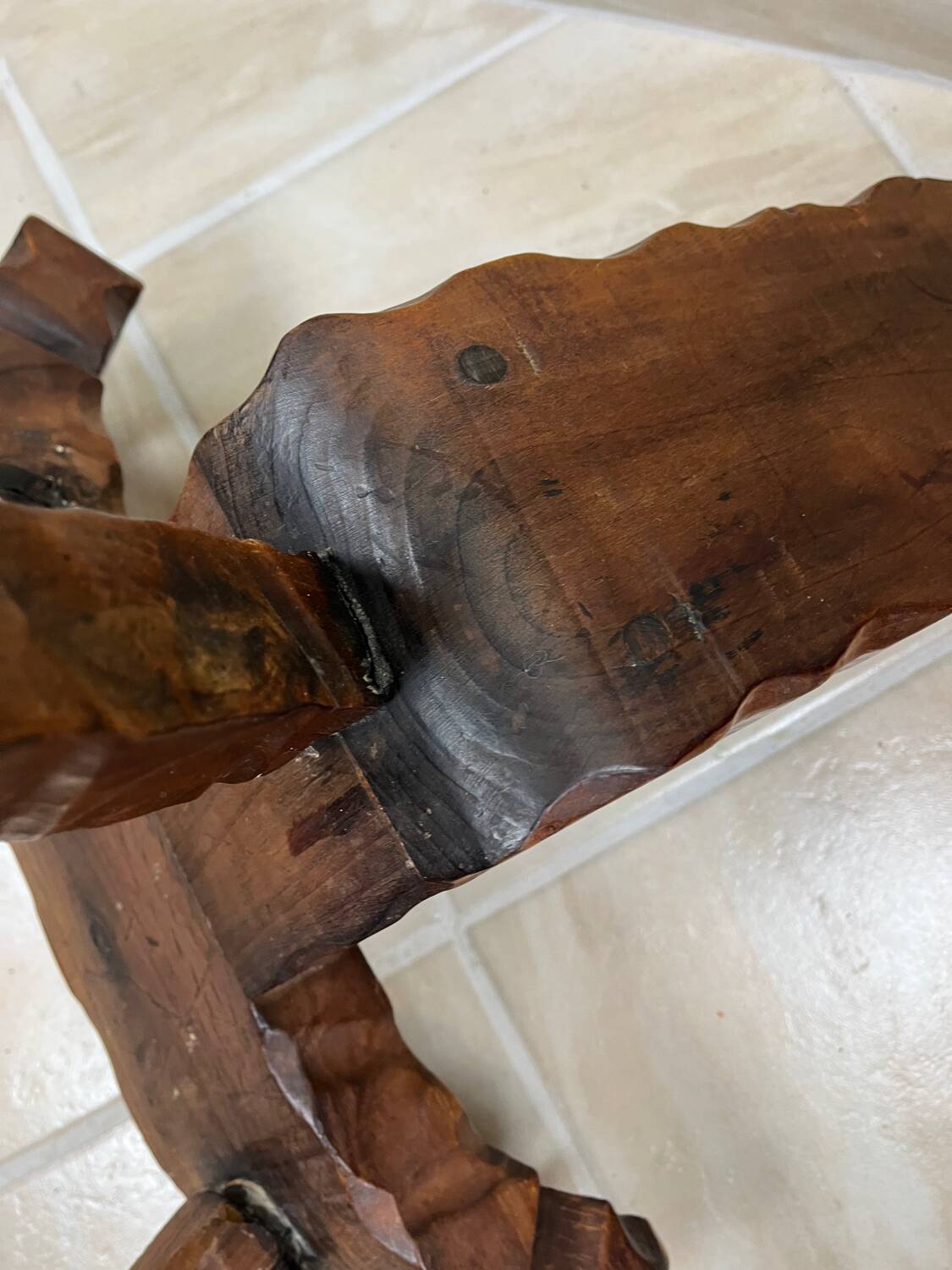 Brutalist tripod stool