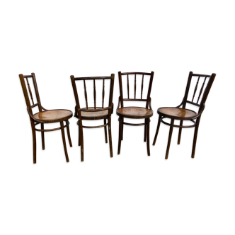 Set of 4 bistro chairs with iris flowers