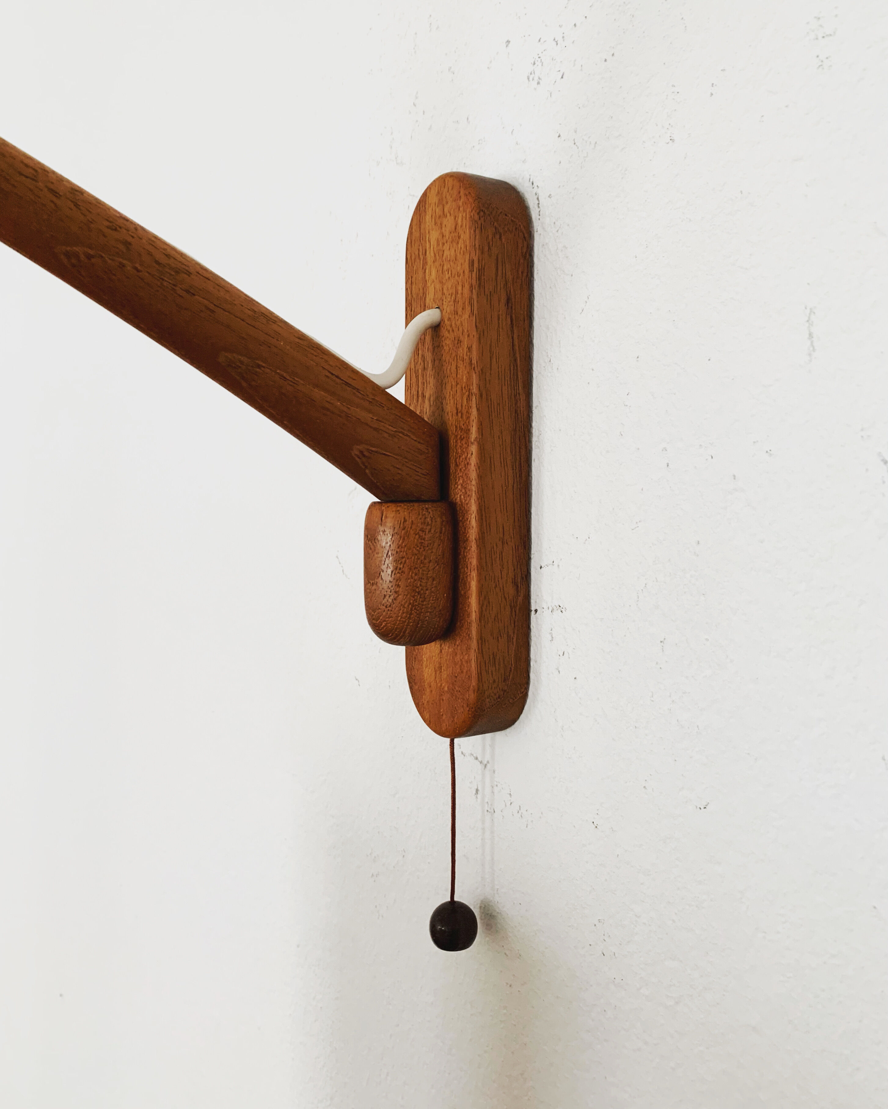 Danish adjustable teak wall lamp
