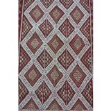 Brown and white Moroccan Berber carpet