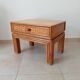 Vintage side table in bamboo and rattan from the 1970s.