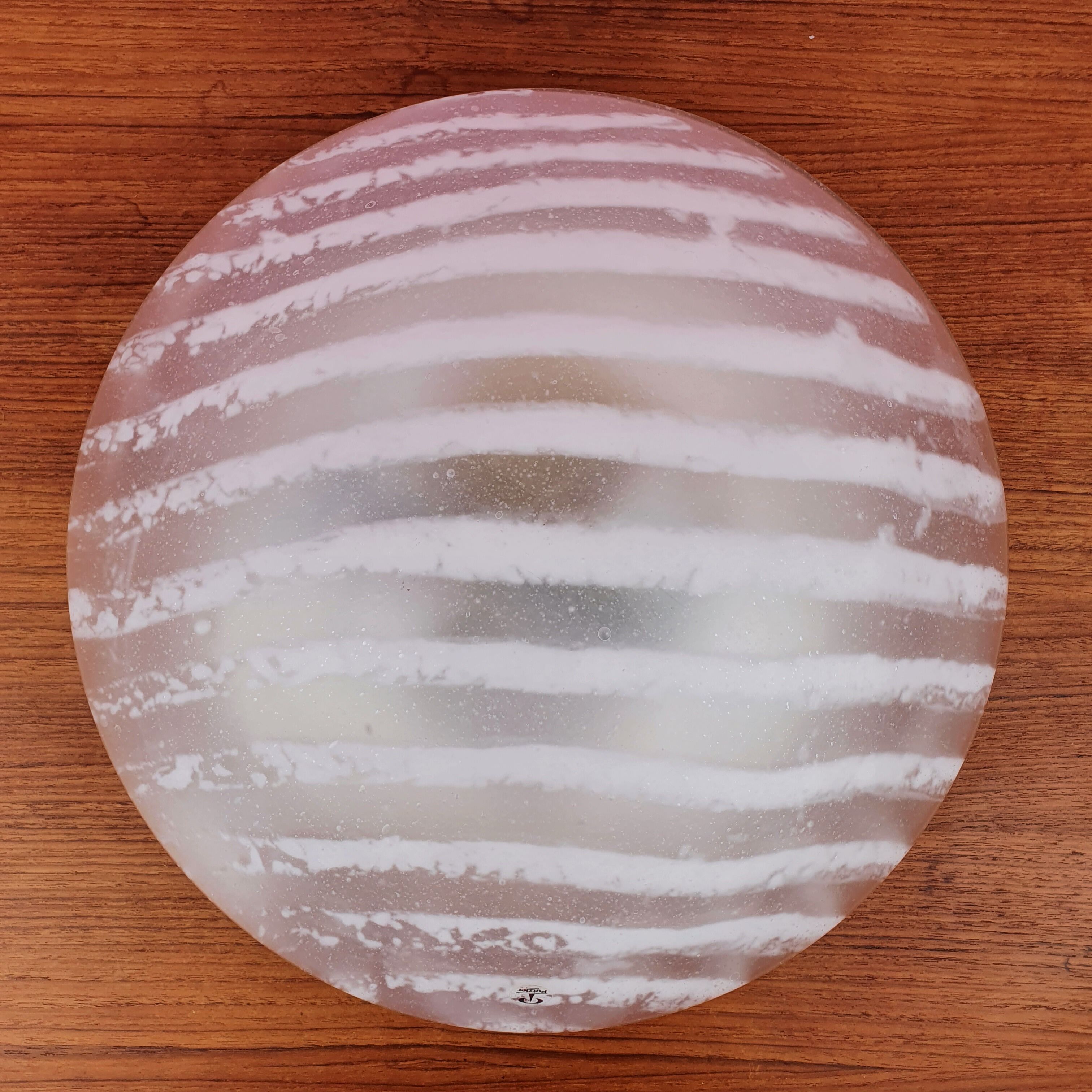 Mid-Century Zebra Flush Mount from Peill & Putzler, 1960s