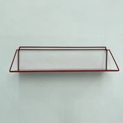 Vintage red metal wall unit book shelf , 1970s