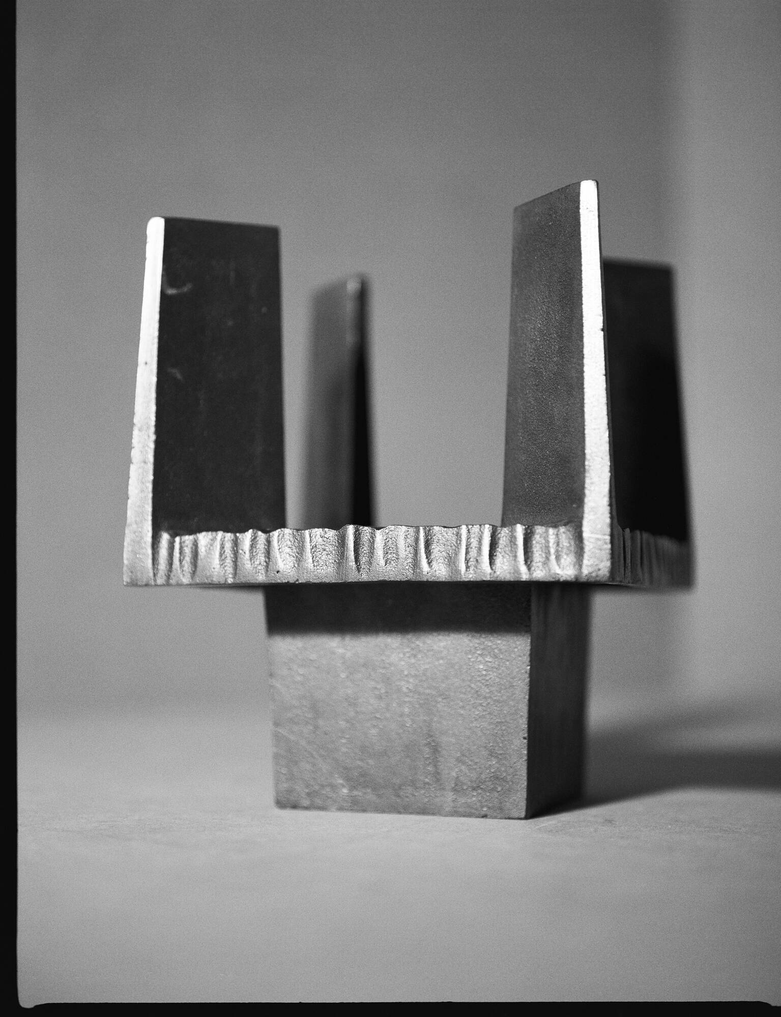 Brutalist Candle Holder / Chandelier in Bronze Circa 1950