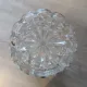 Vintage textured moulded crystal cylindrical vase - 1970s - 24 cm